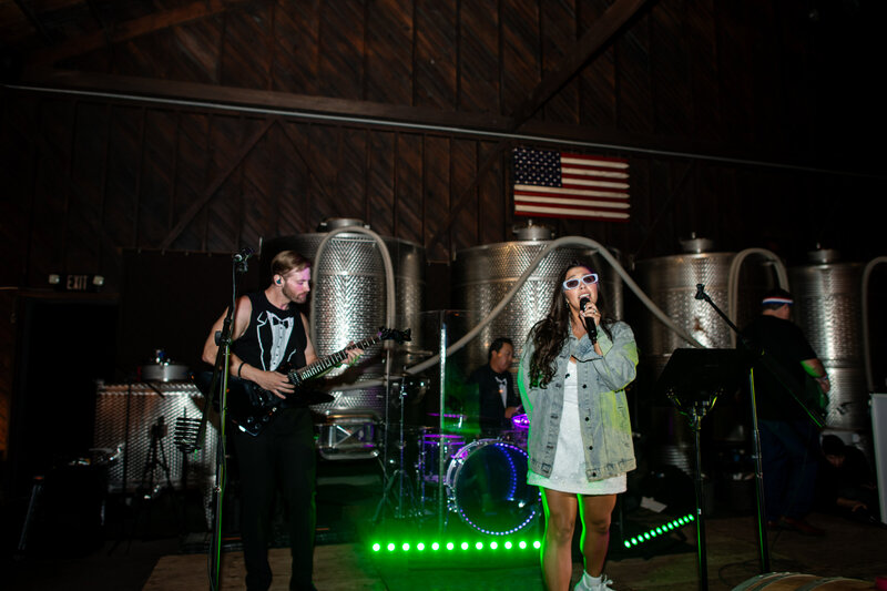 Female singer from The Tonic CT cover band performing pop punk and rock music