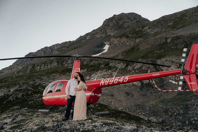Abi and husband Josh on an Alaskan Helicopter Tour