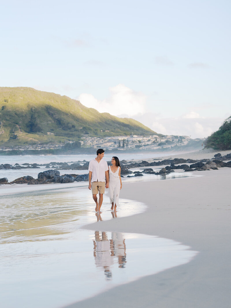 Mokuleia surprise proposal for Dushan and Emma. Photography by Megan Moura