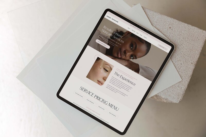Showit Website Template for Estheticians