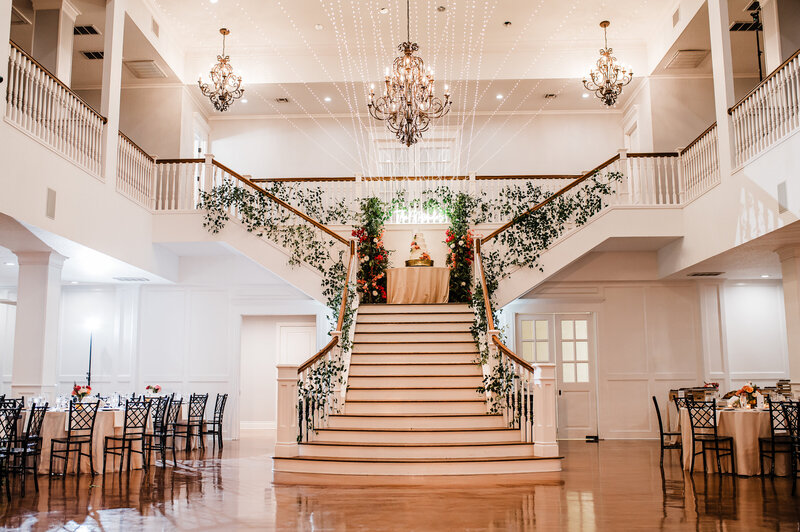 Staircase of wedding venue near San Antonio, Kendall Point.
