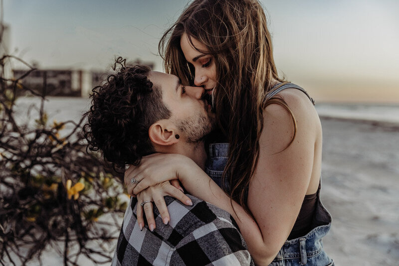 photo of couple during their florida elopement at sunset