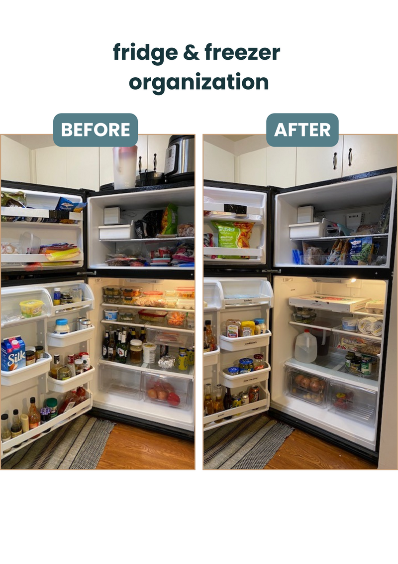 home organization for the fridge and freezer