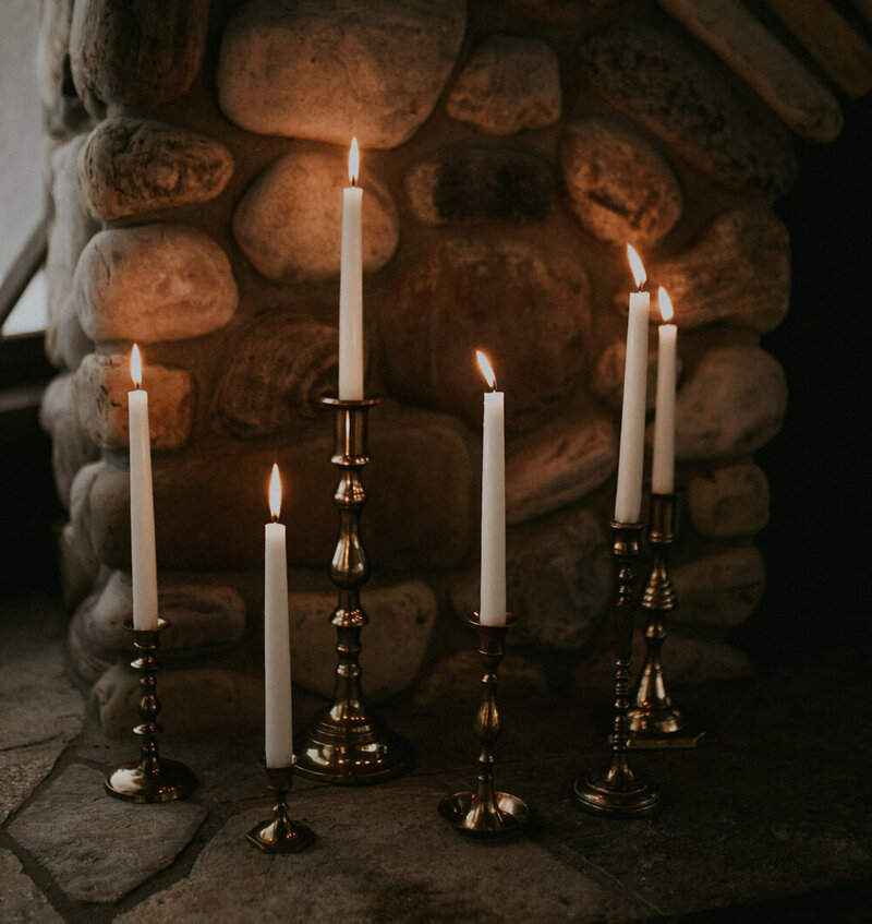 Brass candle holder 4-Rori Ranch Rentals