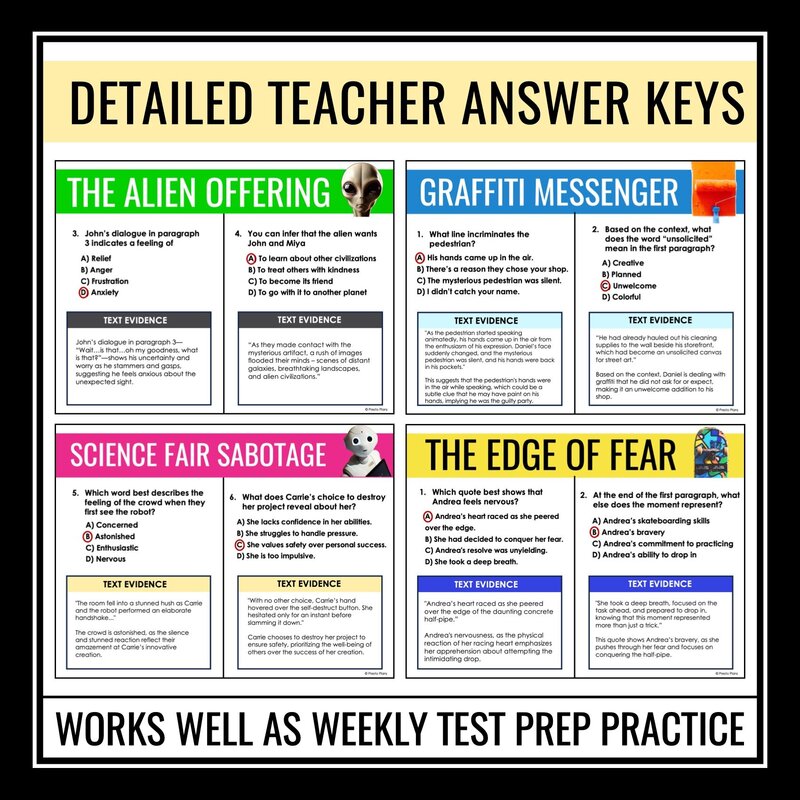 4 Reading Comprehension Passages and Questions Program