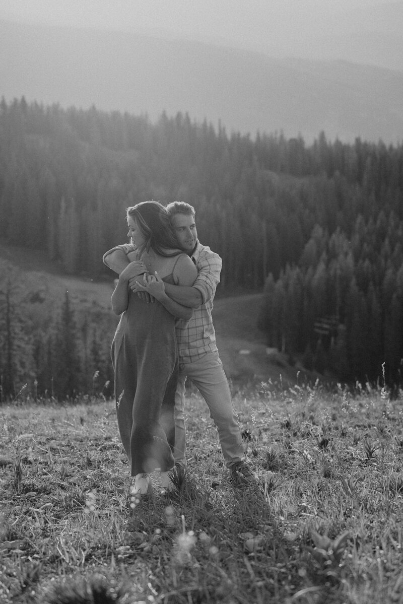 Natalie and Zach romantic engagement photos in Aspen, Colorado , Ajax Mountain