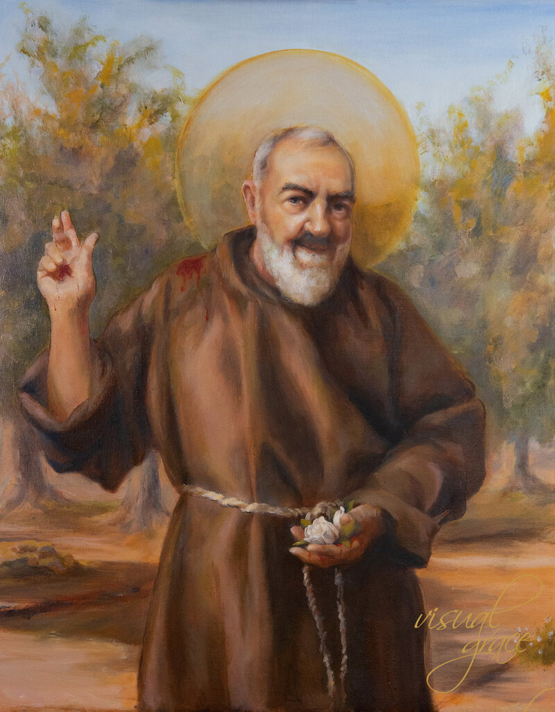 Padre Pio painting