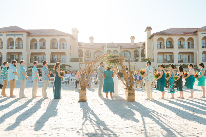 Beach wedding ceremony at the Ponte Vedra Beach Florida Lodge and Club