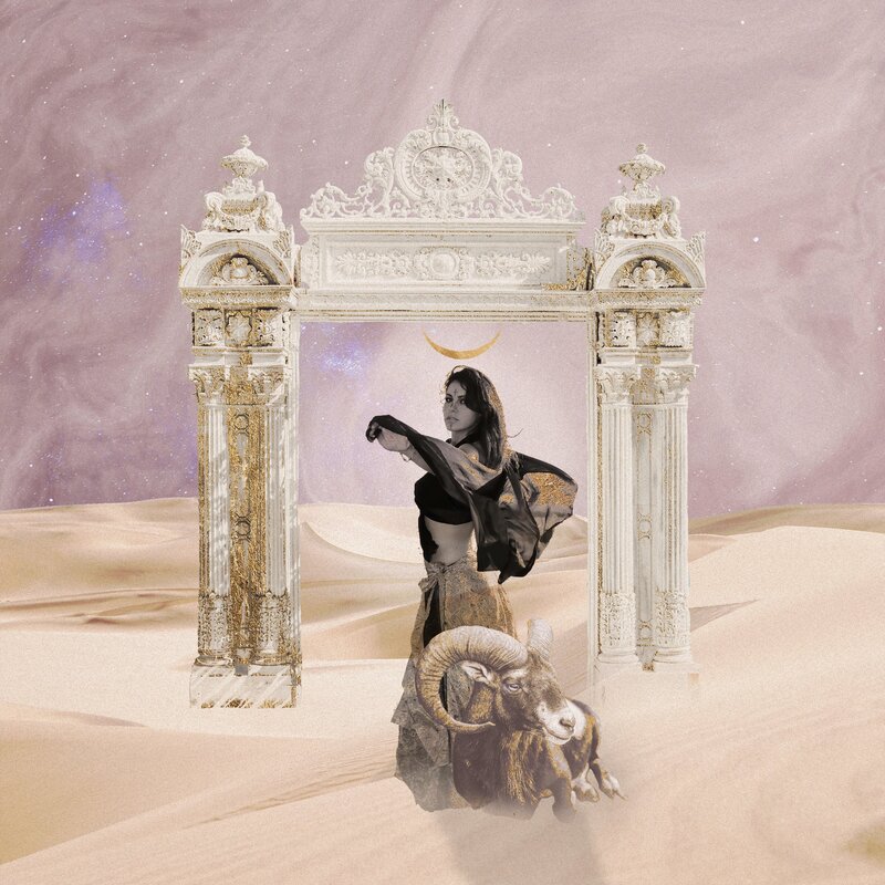Aries zodiac collage