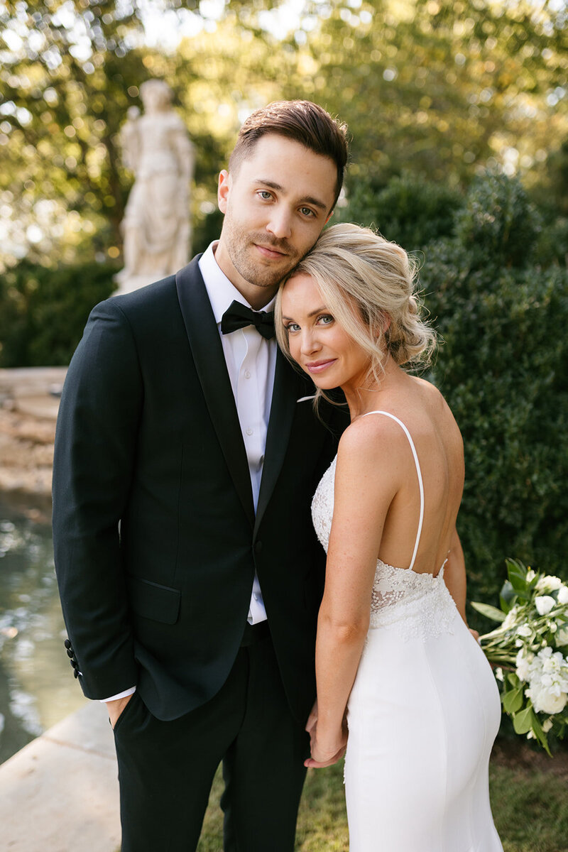 Bride and groom portrait at vibrant Nashville wedding