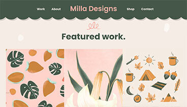 Portfolio slideshow mobile showit website milla by the Template Emporium