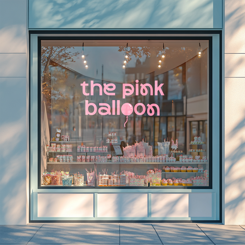 pink balloon storefront