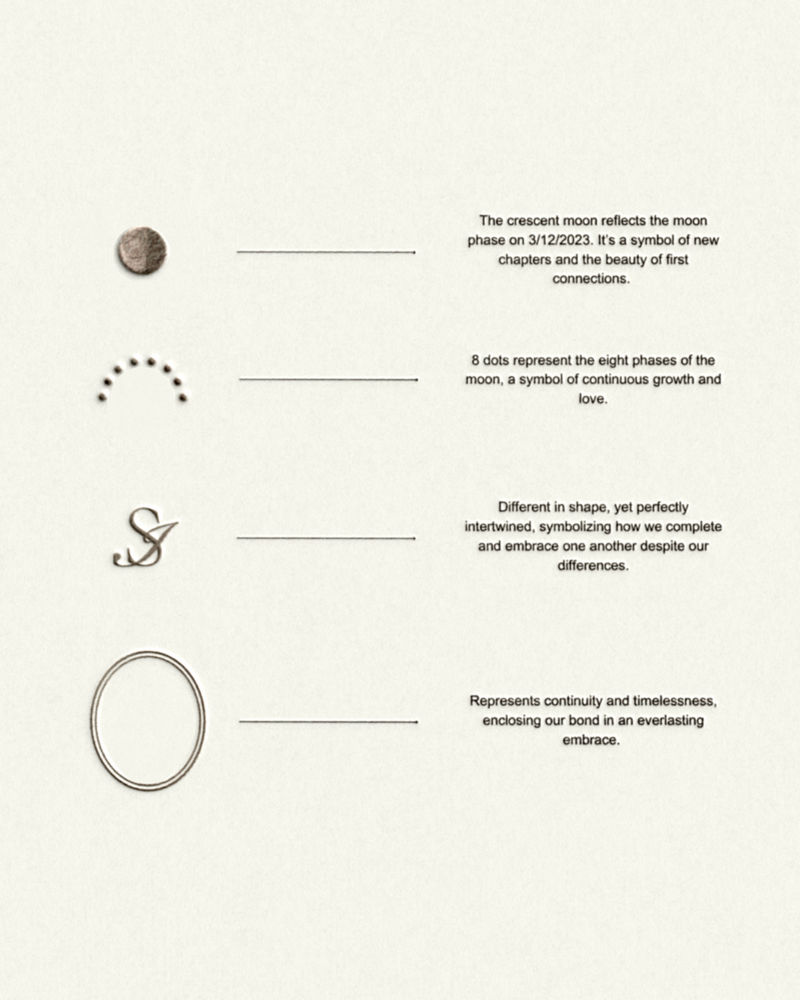 Wedding Logo Crest Design by Miriam Escudero Studio