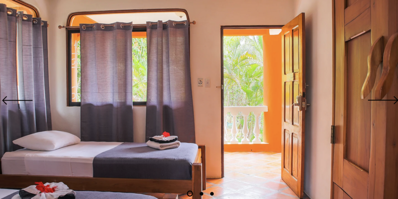 Bedroom at the retreat center for the 200-hour therapeutic yoga teacher training program