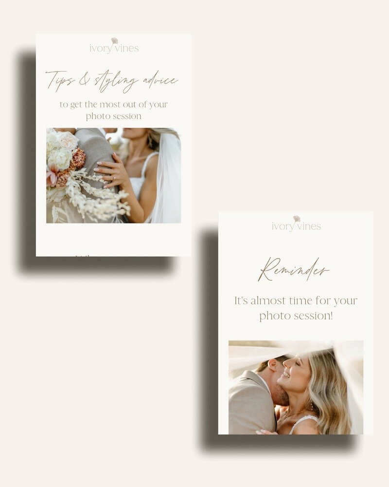 Neutral Flodesk templates for photographers Ivory Vines 3