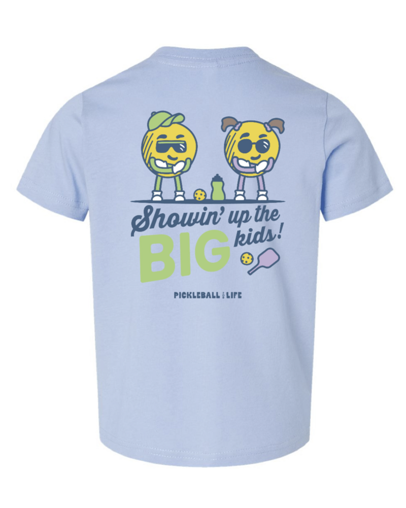 blue kids pickleball tshirt