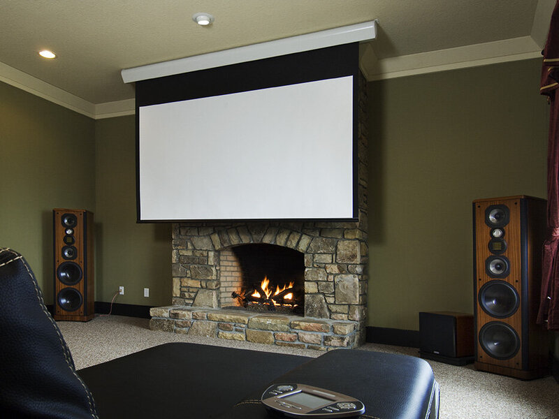 Indoor home theater screens