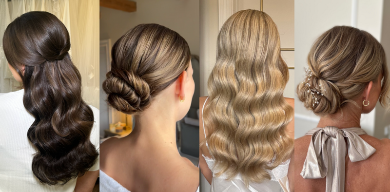 hair and makeup styling for bride's wedding