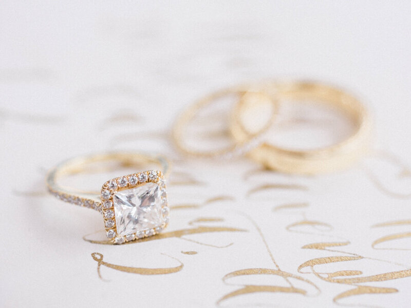 close up detail shot of a wedding ring