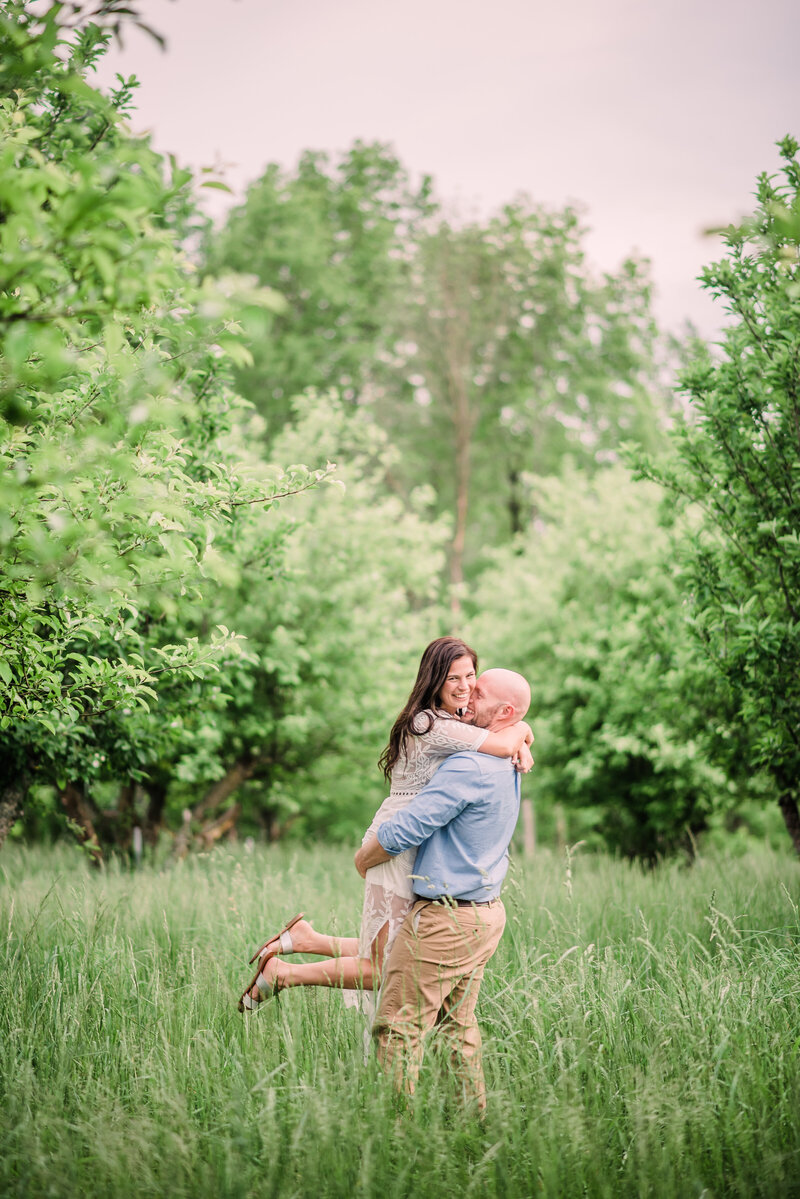 Sierra and Derricks Monticello Kentucky engagement session at their family's country home.