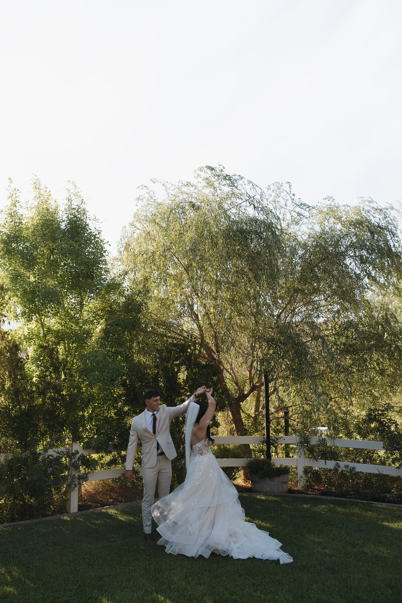 Couple exchanging vows at Zion National Park overlook captured by Utah elopement photographer