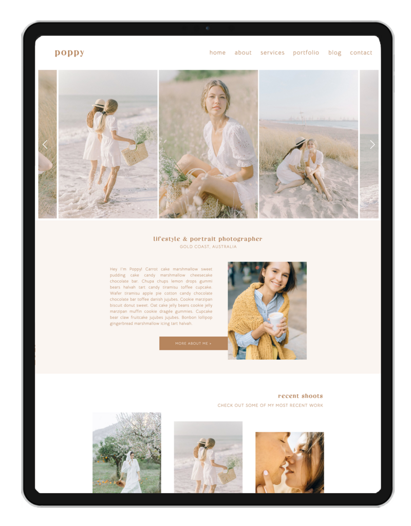 wedding planner showit template