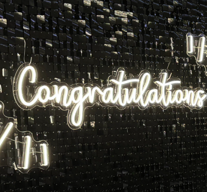 Congratulations Neon Sign for Hire | The Word is Love - Manchester, UK