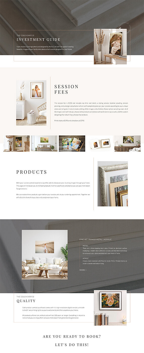 Website Pricing Guide for Photographers