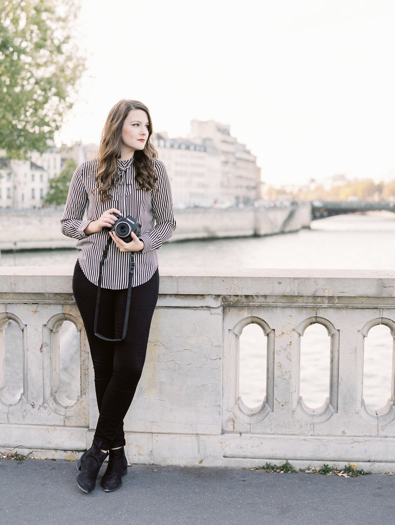 Hayley Waldo headshot by D'Arcy Benincosa in Paris, France.