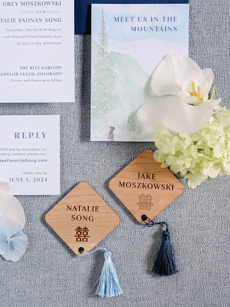 Engraved wood placecards