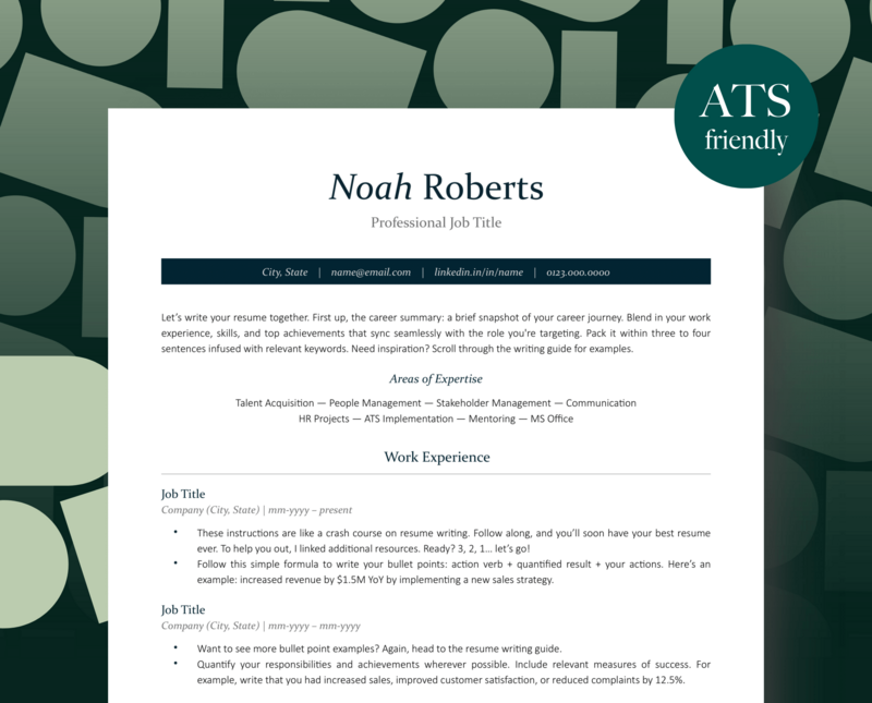 ATS-FRIENDLY RESUME + COVER LETTER