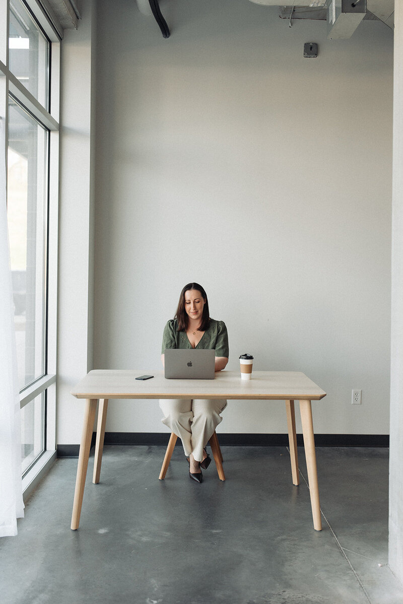 Chloe Dechow working on Pitch Kit to teach business owners how to pitch yourself to the media