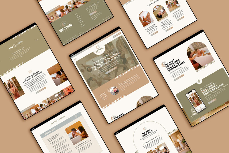 Colorful Mobile Showit Website Design for Female Entrepreneur