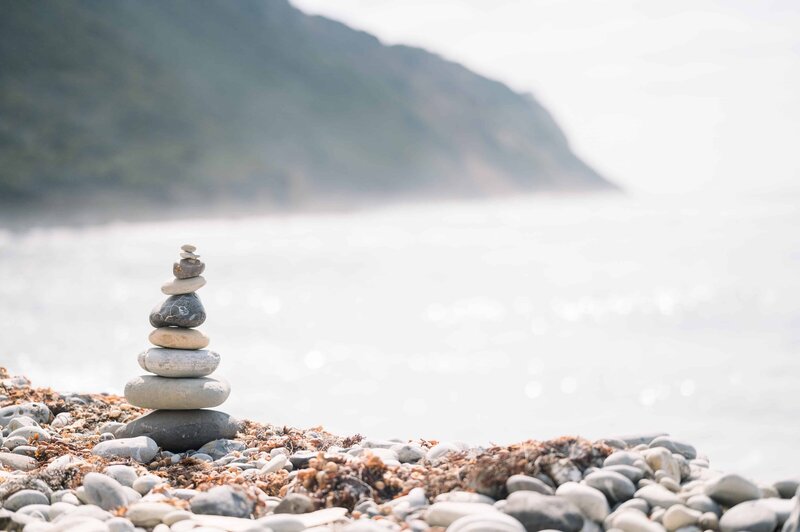 Rocks stacked on one another expressing balance and alignment