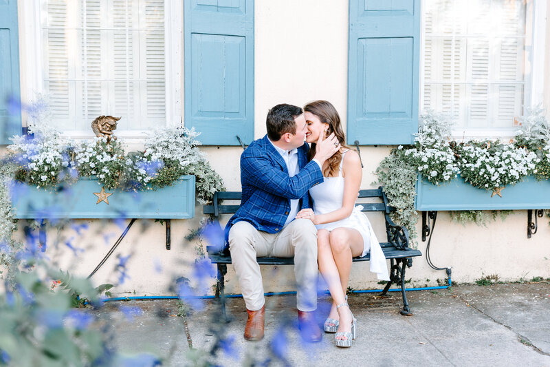 spring downtown charleston engagement session