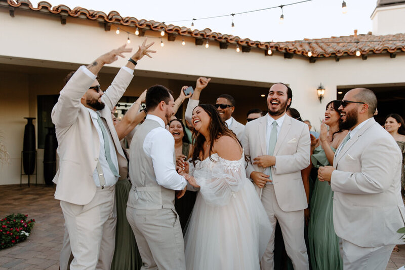 A wedding at The Estate at Via Las Palmas in Thousand Palms, California.