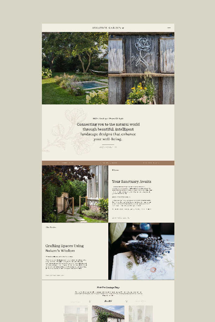 Landscaping website design mockup 5
