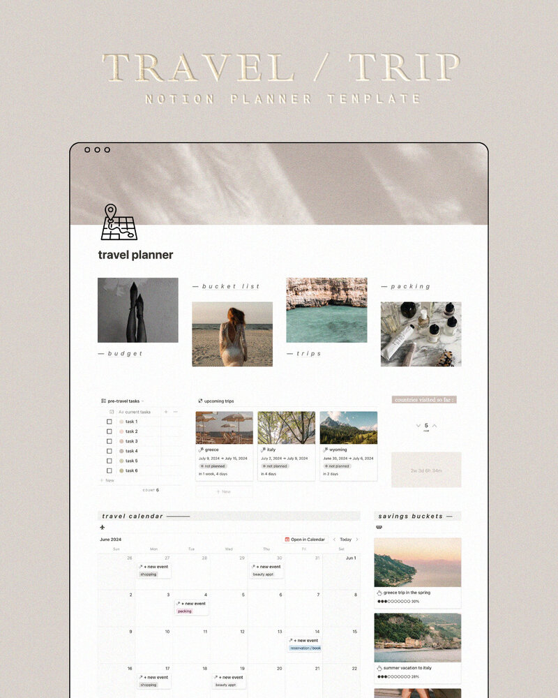travel homepage