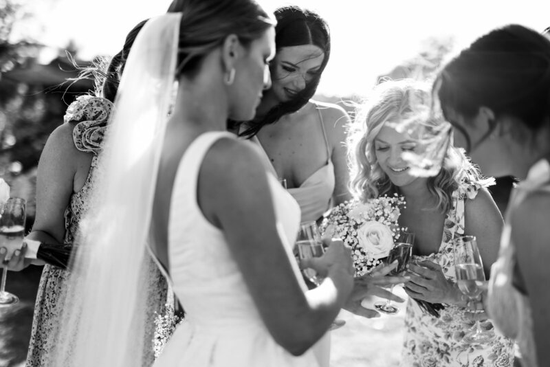 A timeless wedding photograph photographed at the Glen Manor House in Rhode Island.