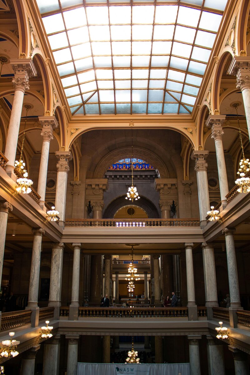 interior of the state capitol building in indianapolis indiana