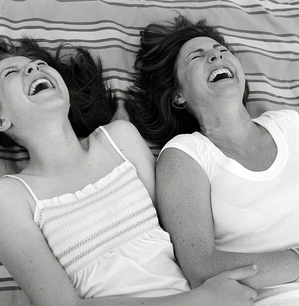 Mother And Daughter Laughing by Michelle Quance