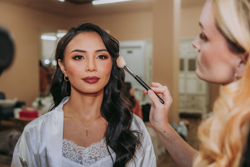 High-end wedding makeup artistry by a Houston makeup artist, capturing the essence of Houston weddings and modern brides-to-be.