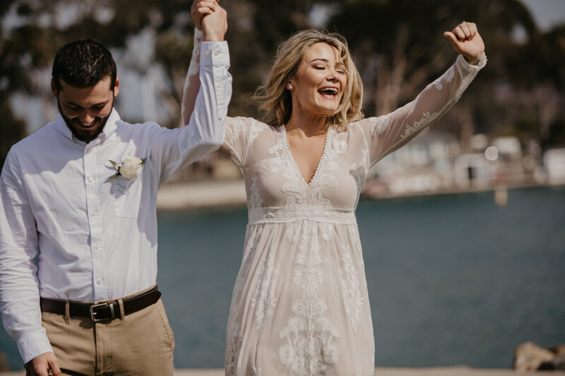 southern california beach elopement