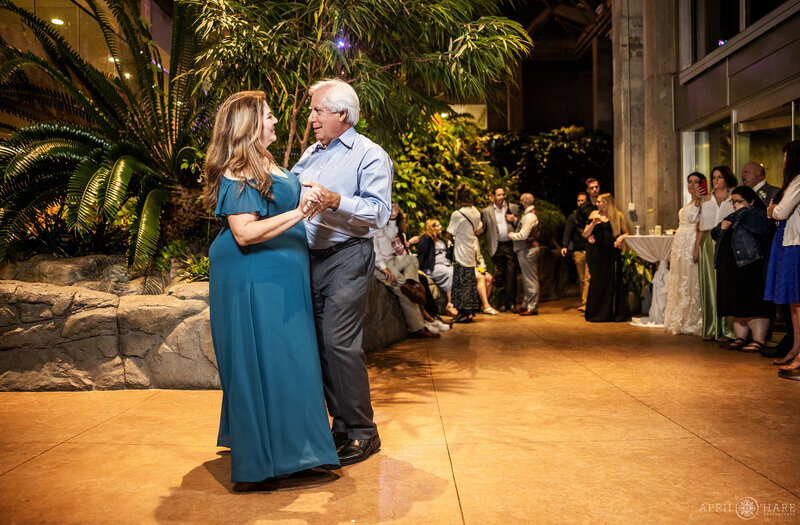 Marnie's Oavilion Dance floor on the first floor at Denver Botanic Gardens