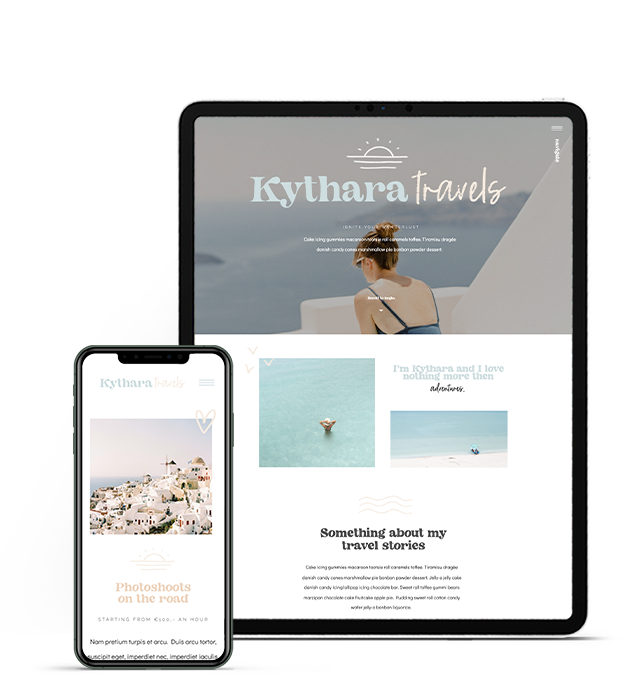 Ipad iPhone Kythara Showit template