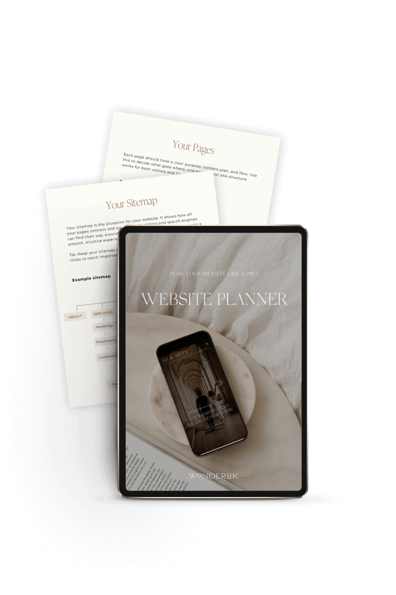 Mockup of freebie Website Planner 