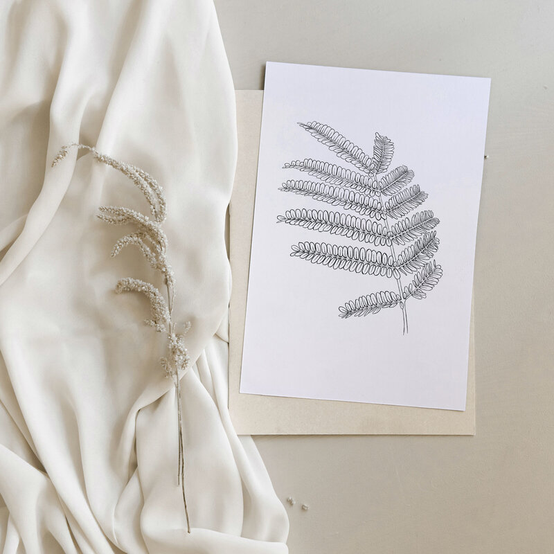A bespoke illustration of leaves