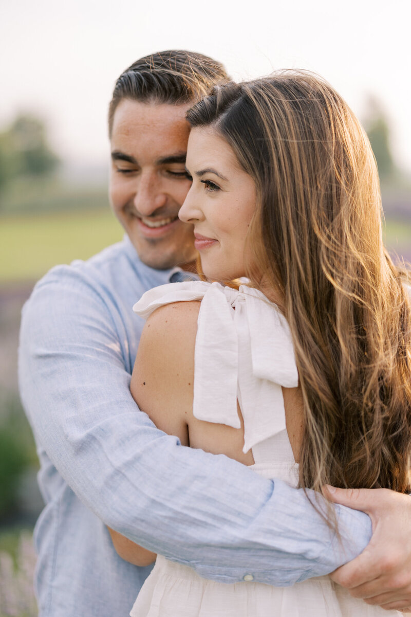 lavender field engagement session in central PA