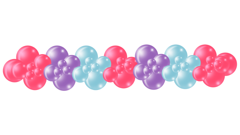 balloon garland 7 clusters