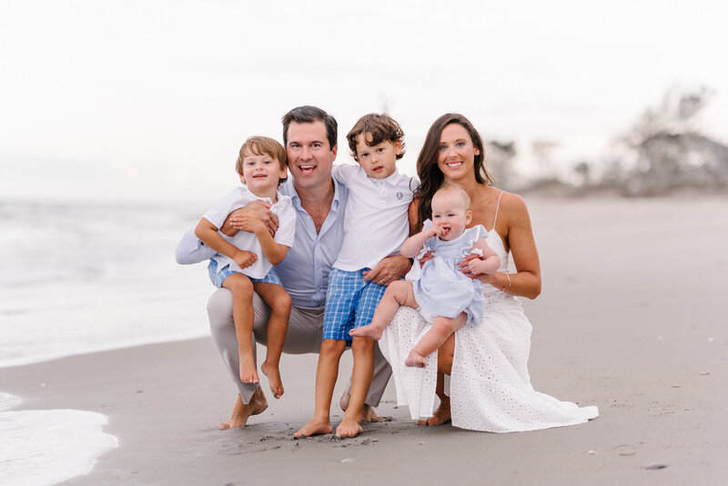 Family Photo at Debordieu Colony Beach in Georgetown, SC